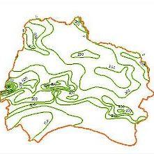 Precipitation contour map of North Khorasan province