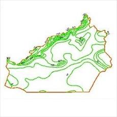 Precipitation contour map Semnan province