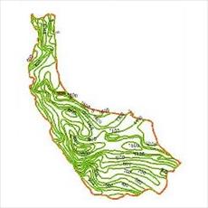 Precipitation contour map of Gilan