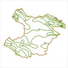 Precipitation contour map of Qazvin